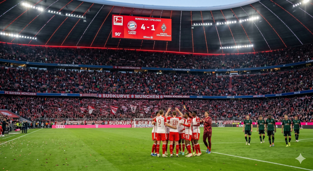 FC Bayern Munich vs Borussia Mönchengladbach By 4-1 in Bundesliga